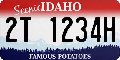 ID license plate 2T1234H