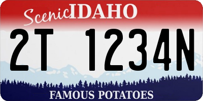 ID license plate 2T1234N