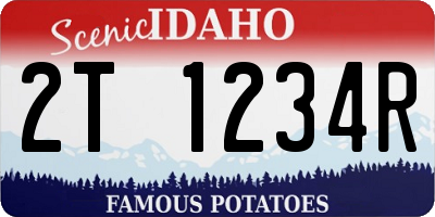 ID license plate 2T1234R