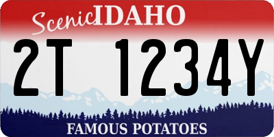 ID license plate 2T1234Y