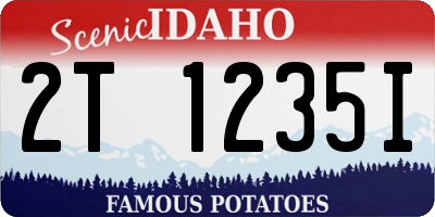 ID license plate 2T1235I