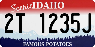ID license plate 2T1235J