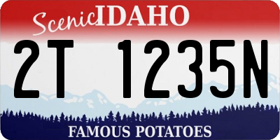 ID license plate 2T1235N