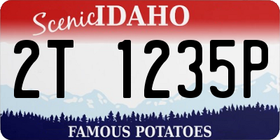 ID license plate 2T1235P