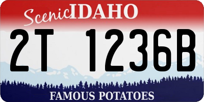 ID license plate 2T1236B