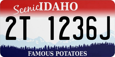 ID license plate 2T1236J