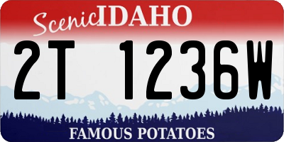ID license plate 2T1236W