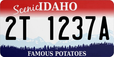 ID license plate 2T1237A