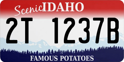 ID license plate 2T1237B