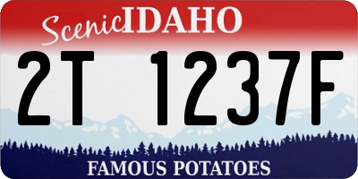 ID license plate 2T1237F