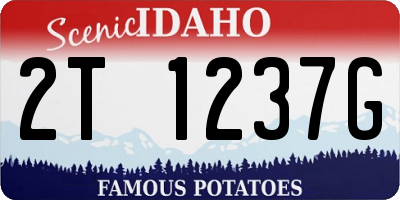 ID license plate 2T1237G