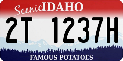 ID license plate 2T1237H