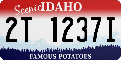 ID license plate 2T1237I