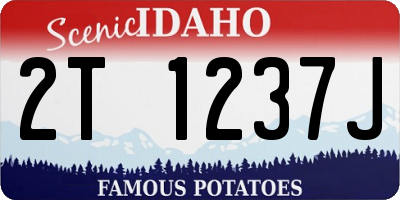 ID license plate 2T1237J