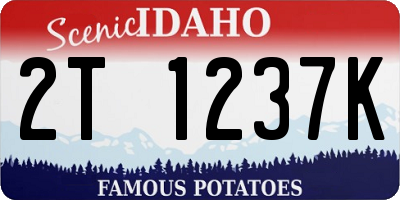 ID license plate 2T1237K