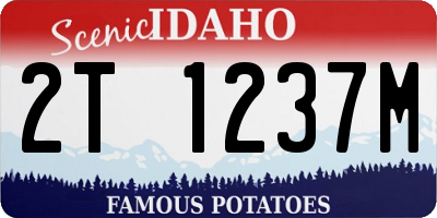 ID license plate 2T1237M