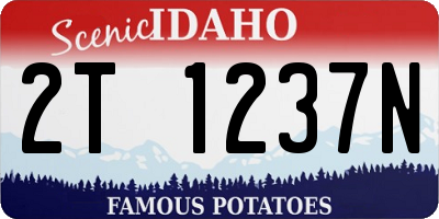 ID license plate 2T1237N