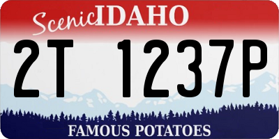 ID license plate 2T1237P