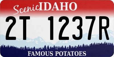 ID license plate 2T1237R