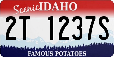 ID license plate 2T1237S