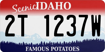 ID license plate 2T1237W