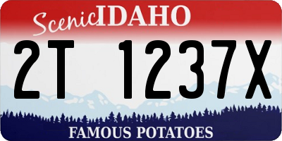 ID license plate 2T1237X