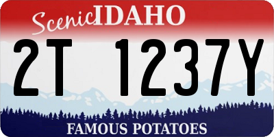 ID license plate 2T1237Y