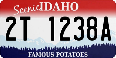 ID license plate 2T1238A