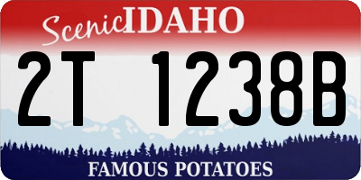 ID license plate 2T1238B