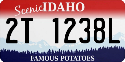 ID license plate 2T1238L