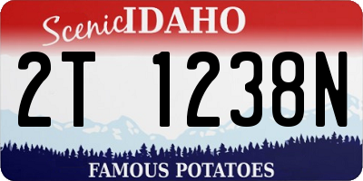 ID license plate 2T1238N