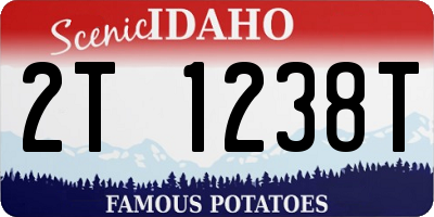 ID license plate 2T1238T