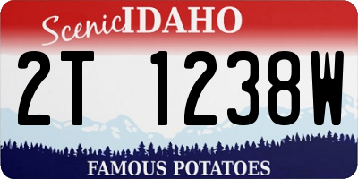 ID license plate 2T1238W