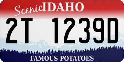 ID license plate 2T1239D