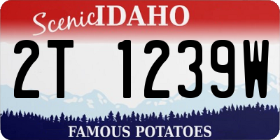 ID license plate 2T1239W
