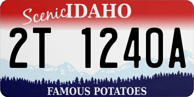 ID license plate 2T1240A