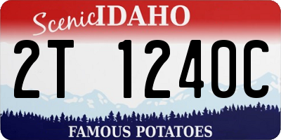 ID license plate 2T1240C
