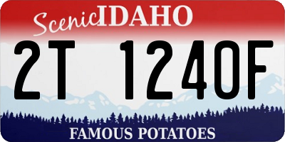 ID license plate 2T1240F