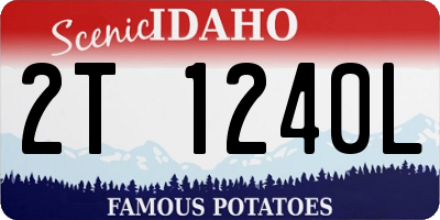 ID license plate 2T1240L