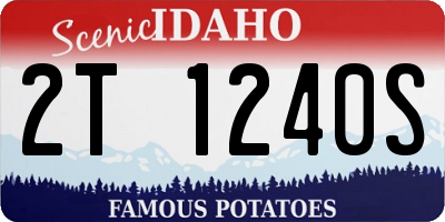 ID license plate 2T1240S