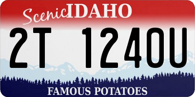ID license plate 2T1240U