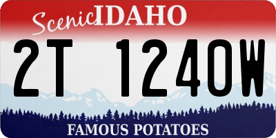 ID license plate 2T1240W