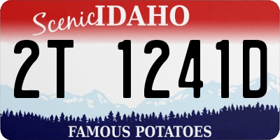 ID license plate 2T1241D
