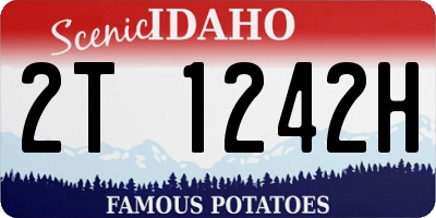 ID license plate 2T1242H