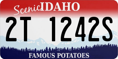 ID license plate 2T1242S