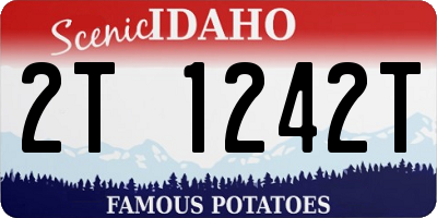 ID license plate 2T1242T