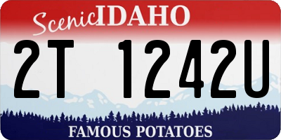 ID license plate 2T1242U