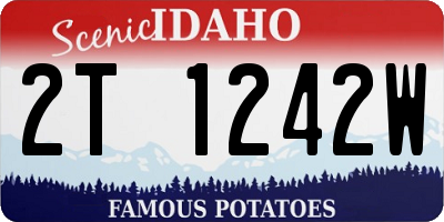 ID license plate 2T1242W