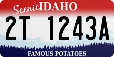 ID license plate 2T1243A