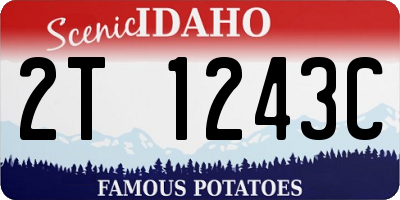 ID license plate 2T1243C
